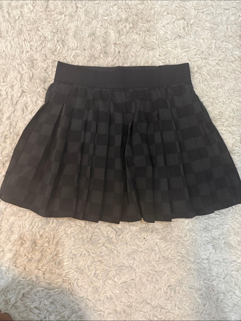 JoyLab Black Check Pleated Mini Skirt